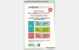Entrée au collège &quot;CHEQUE REUSSITE&quot;