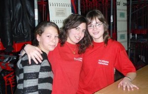 Cécilia, Justine et Marion au vestiaire